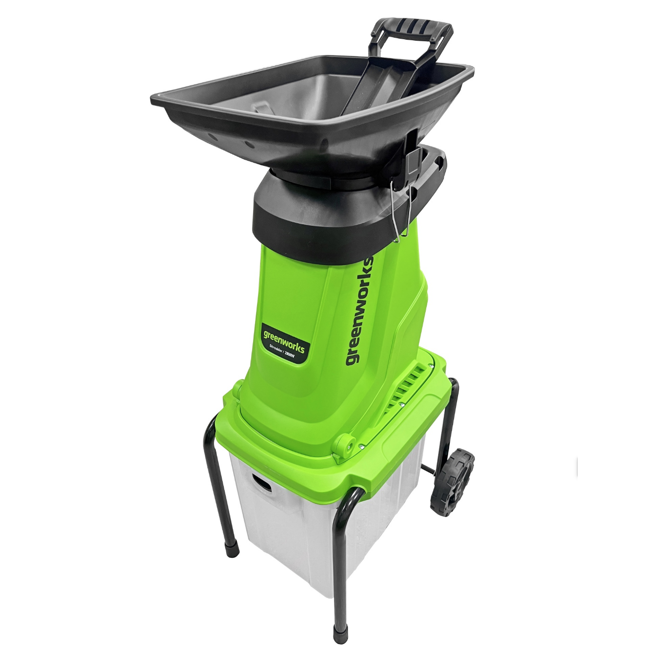 Измельчитель садовый 2800 Вт электрический Greenworks 220V 2208007, с контейнером