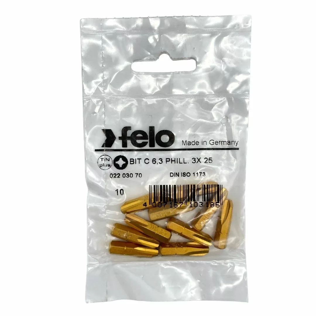 Бит 1/4", PН3х25, серия 022 С6,3TIN FELO 022 030 70