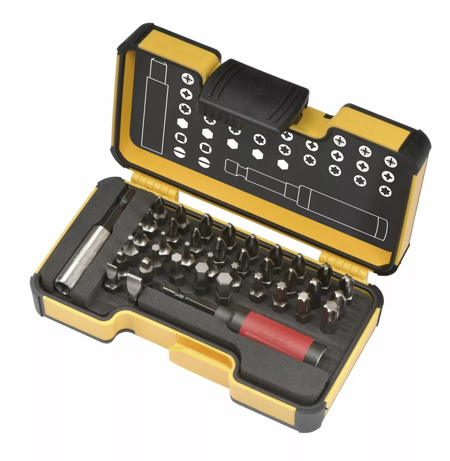 Набор бит "FELO Bits 38" в кейсе36 шт.+магнит.держ Star+магнит.держ., серия 020 FELO 020 738 06